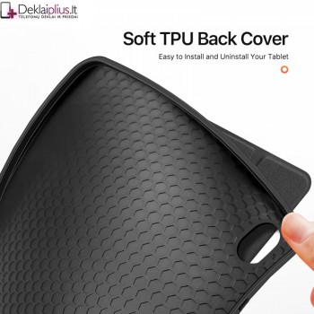 Dux Ducis domo dirbtinos odos atverčiamas dėklas - pilkas (Samsung Galaxy Tab S11) Dux Ducis domo dirbtinos odos atverčiamas dėklas - pilkas (Samsung Galaxy Tab S11)